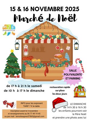 Affiche marché de noel d'amanvillers 2025