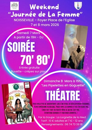 Affiches des événements du 7 et 8 mars 2026 à Noisseville