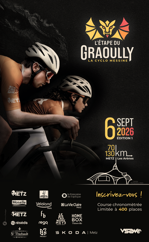 Affiche de la cyclo messine : l'étape du graoully en septembre 2026