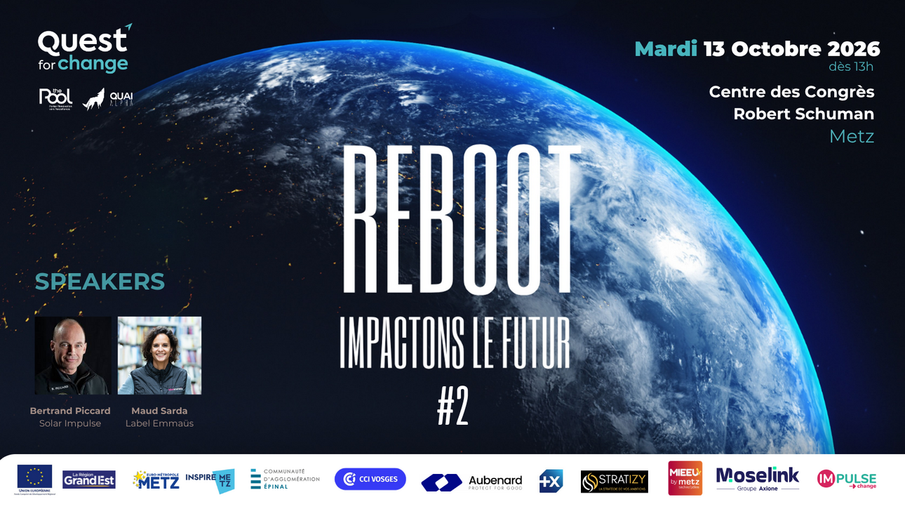 Affiche de la conférence REboot impactons le futur du 13 octobre 2026 à Metz