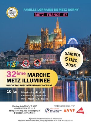 Affiche de la marche illuminée du 5 décembre à Metz