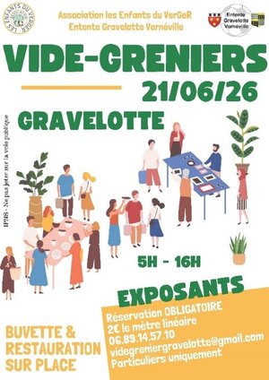 Affiche du vide grenier de gravelotte le 21 juin 2026