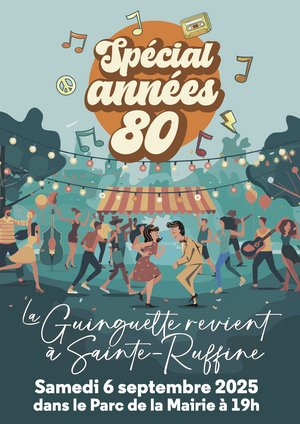 Affiche de la guinguette de sainte ruffine en septembre 2025
