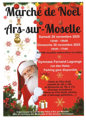 Affiche marché de noel d'ars sur moselle 2025