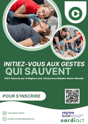 Affiche de l'initiation aux gestes qui sauvent en visio