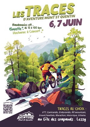 Affiche de l'événement sportif "les traces d'aventure mont st quentin" de juin 2026