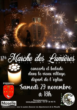Affiche de la 17e marche des lumières à Plappeville