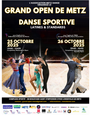 Affiche du Grand open de danse 2025 à Metz