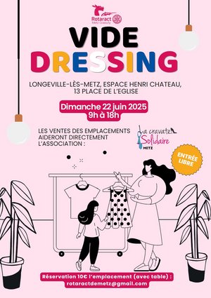 affiche du vide dressing solidaire à longeville les metz