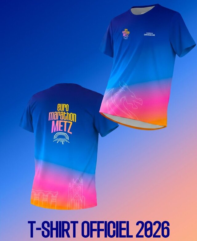Tshirt officiel de l'Euro Marathon 2026