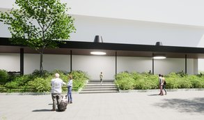 vue de la place Coislin après les travaux de réenchantement