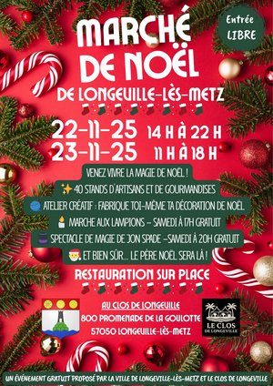 Affiche du marché de Noel de Longeville les Metz