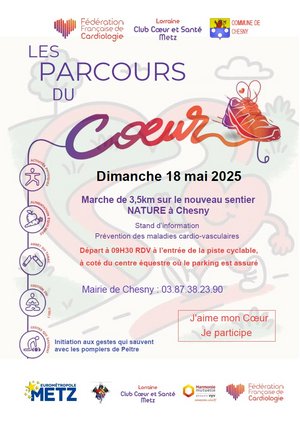 Affiche parcours du coeur à Chesny