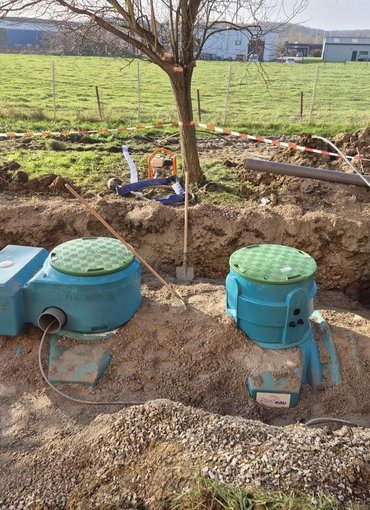 installation d'une cuve de récupération des eaux pluviale au complexe du val saint pierre de jury en 2025