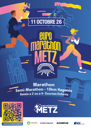 Affiche de l'Euromarathon de metz 2026
