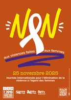 Affiche "non" aux violence faites aux femmes