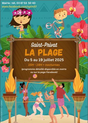 Affiche de saint privat la plage