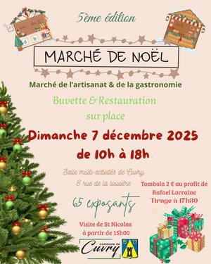 Affiche marché de noel de cuvry 2025
