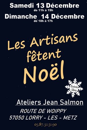 Affiche les artisans fêtent noel 2025 à Lorry les metz