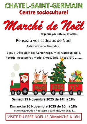 Affiche marché de Noel de chatel saint germain 2025