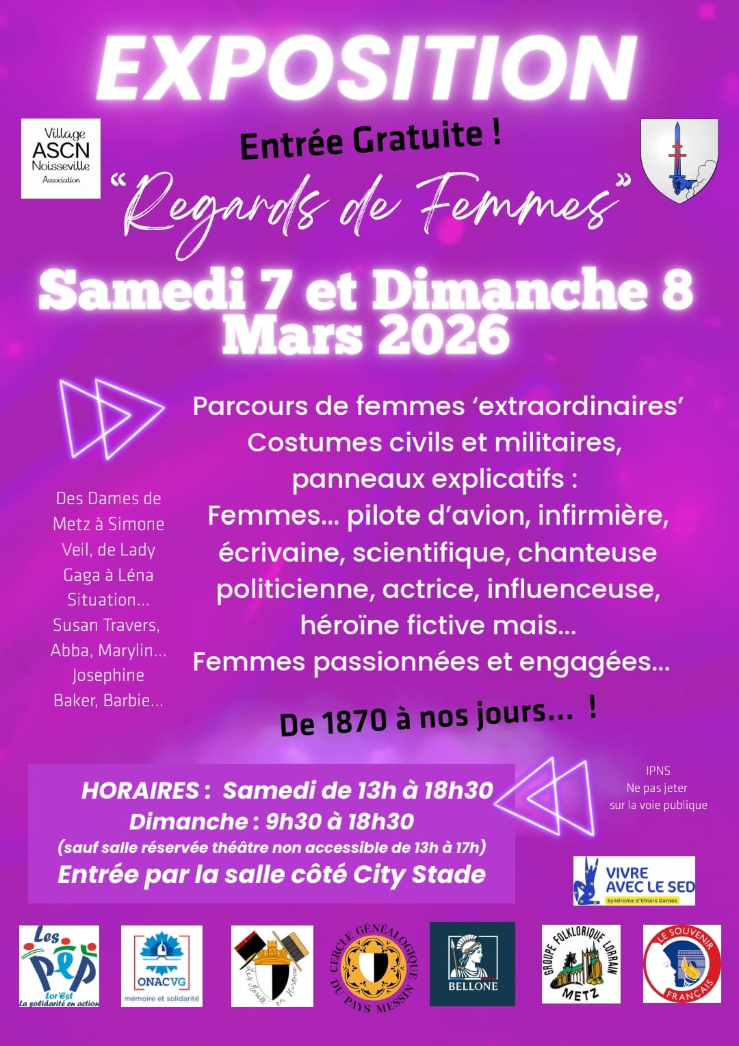 Exposition regars de femmes les 7 et 8 mars 2026 à noisseville 
